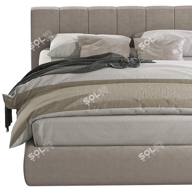 Elegant NORMA Bed 2 - Sleek Design! 3D model image 3