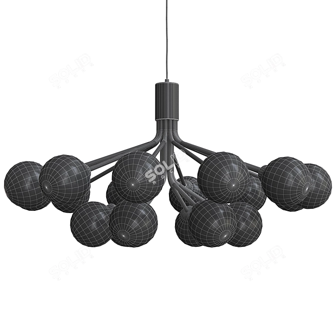 Elegant Danna Chandelier Set 3D model image 3