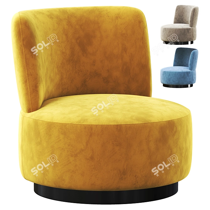 Modern Swivel Chair Alonso 3D model image 1