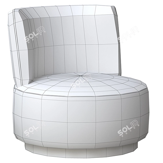Modern Swivel Chair Alonso 3D model image 4