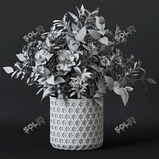 Botanical Bliss Bouquet 3D model image 2