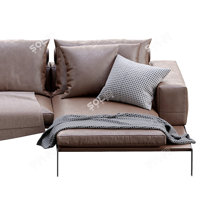 Elegant Lifesteel Sofa by Flexform 3D model image 3