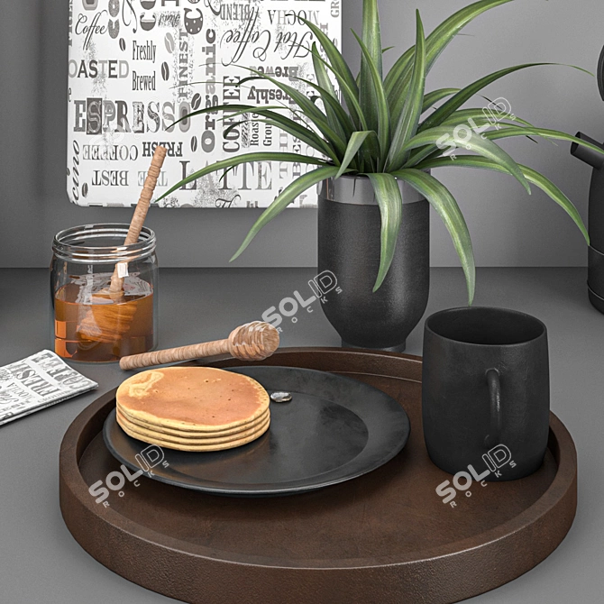 Modern Kitchen Set 8: Stylish Units & High-Quality 3D Models 3D model image 2