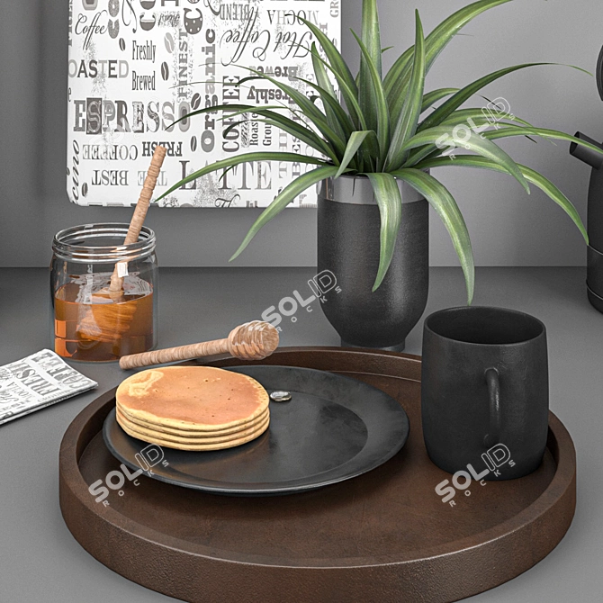 Modern Kitchen Set 8: Stylish Units & High-Quality 3D Models 3D model image 5