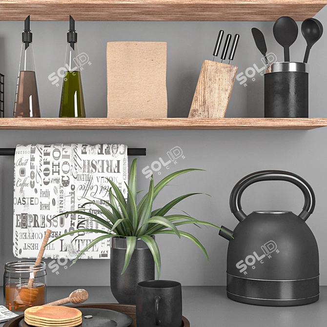 Modern Kitchen Set 8: Stylish Units & High-Quality 3D Models 3D model image 6