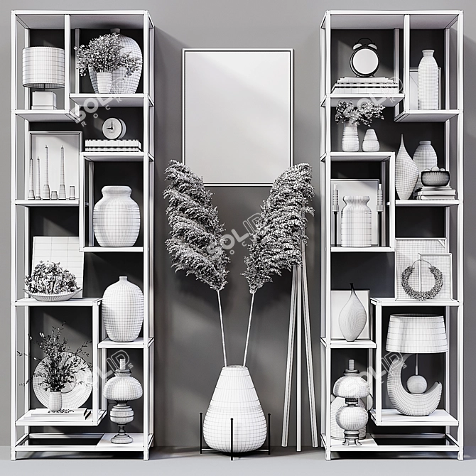 Title: Elegant Decor Shelf 3D model image 5