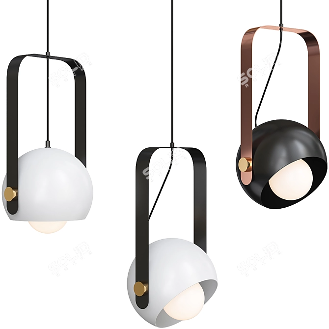 Detern Pendant Light by Anzazo: Elegant Lighting Solution 3D model image 1