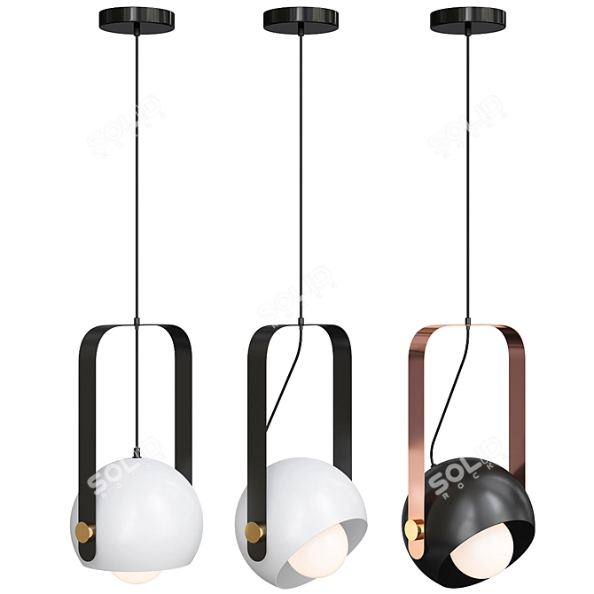 Detern Pendant Light by Anzazo: Elegant Lighting Solution 3D model image 2