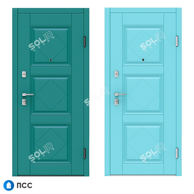 Classic Entrance Door (Romb-60) - PSS 3D model image 4