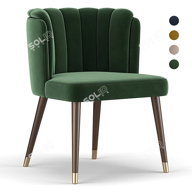 Elegant Isadora Dining Chair 3D model image 1