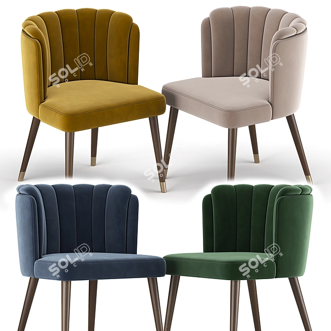 Elegant Isadora Dining Chair 3D model image 2