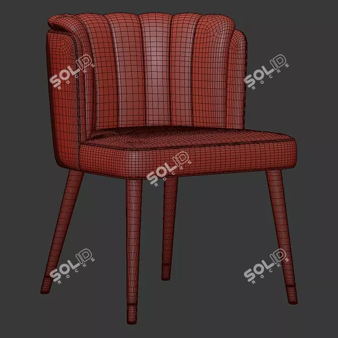 Elegant Isadora Dining Chair 3D model image 5