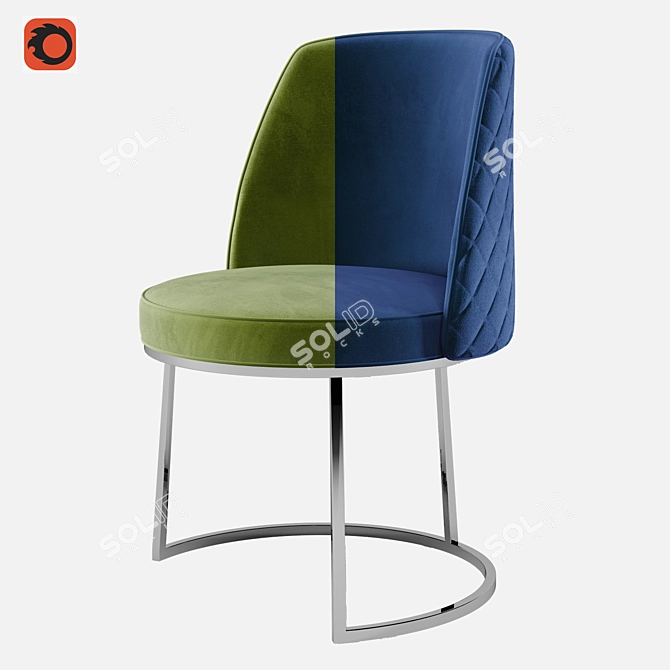 Modern Stockholm Chair ST06: Stylish Geometric Design 3D model image 2