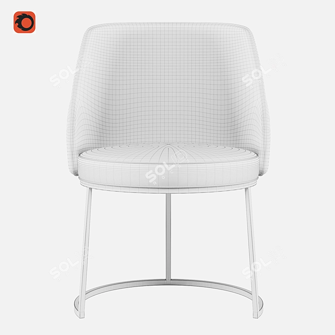 Modern Stockholm Chair ST06: Stylish Geometric Design 3D model image 4