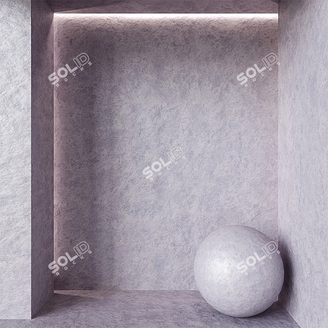 Seamless Plaster Texture Set 3D model image 1