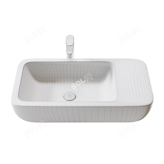 Roca Khroma 75x40 cm Sink: Sleek and Stylish Overlay 3D model image 1