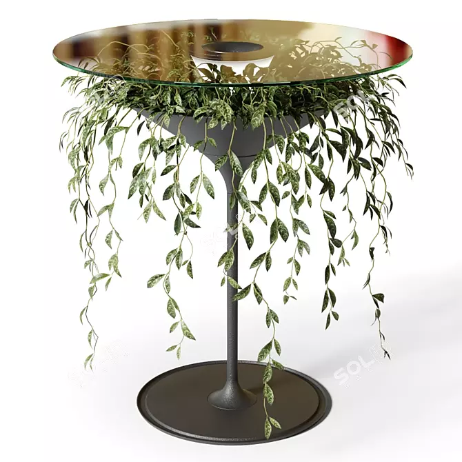 OASIS Glass Coffee Table with Plant | Pei-Ju Wu Design 3D model image 1