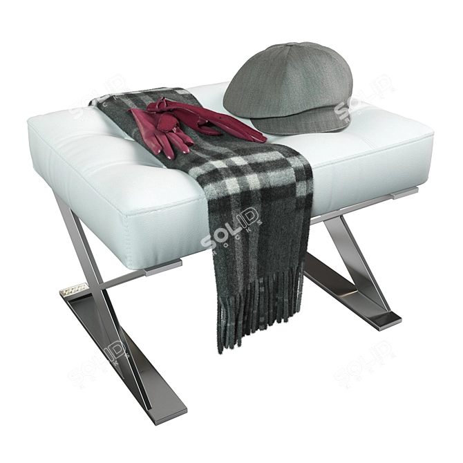 Elegant Ottoman in V-Ray 3D model image 1