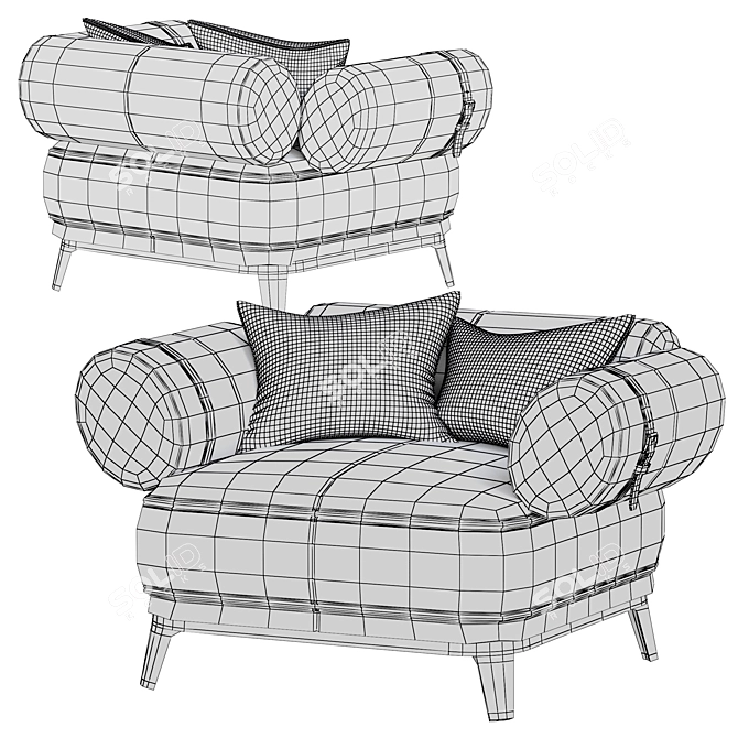 Gianfranco Ferre Home Phoenix Chair 3D model image 7