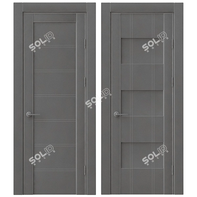 Wooden Door - 14 3D model image 2