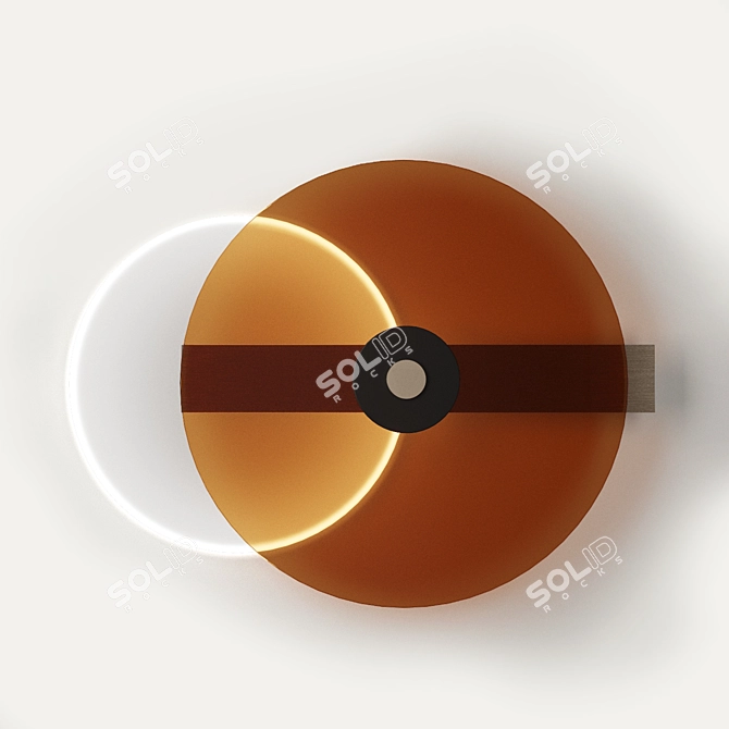 Modern Amber Glass Sconce 3D model image 1