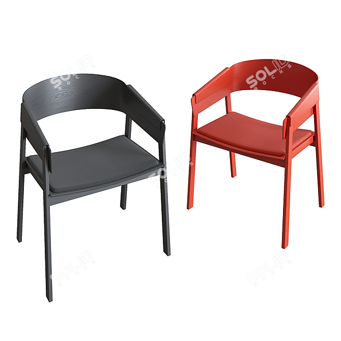 Elegant Designer Chairs: Levanessy 3D model image 2