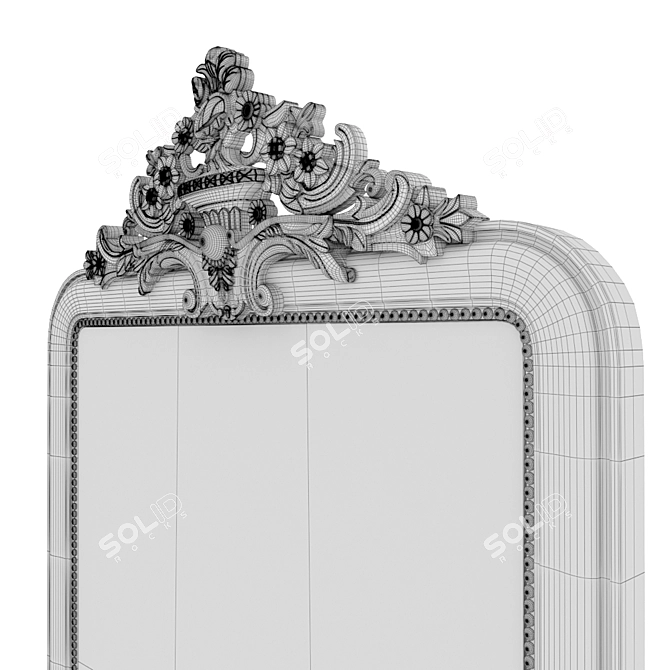 Apika BF001 Classic Mirror in Liquid Patina 3D model image 5