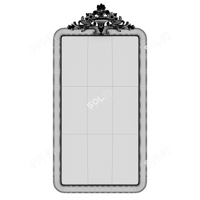 Apika BF001 Classic Mirror in Liquid Patina 3D model image 6