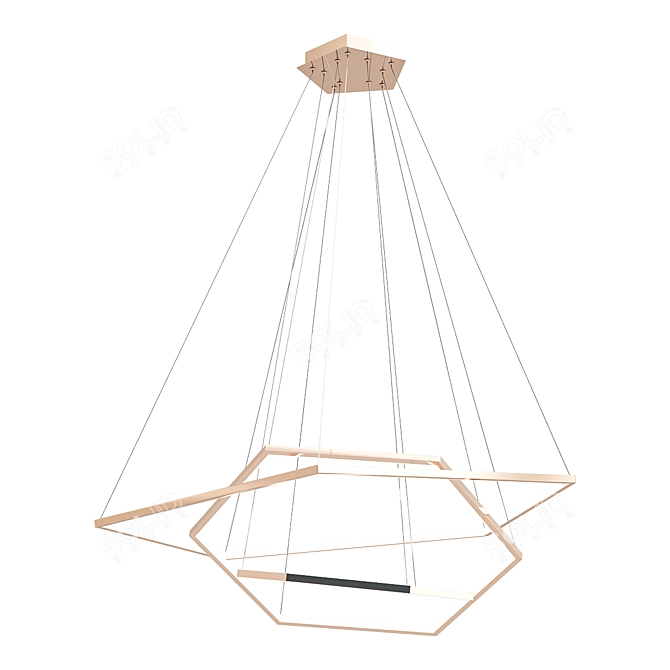 Elegant Vesanto Chandelier 3D model image 1