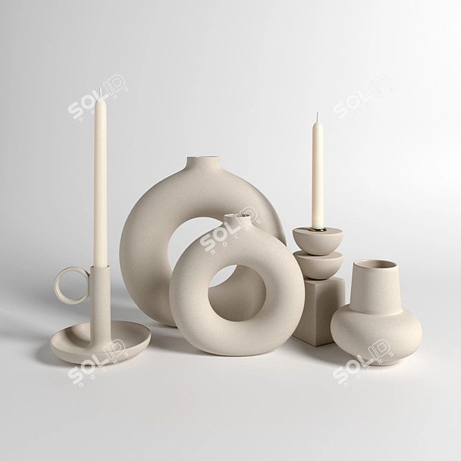 Stylish H&M HOME Decor Set 3D model image 1