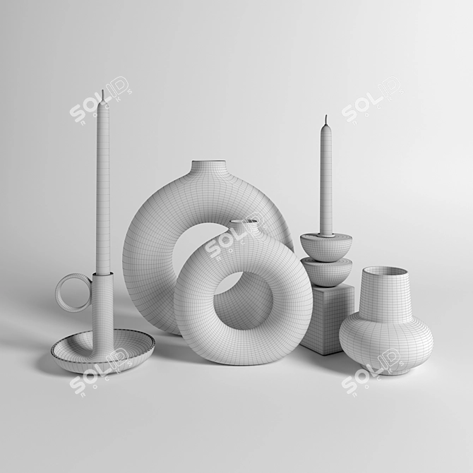 Stylish H&M HOME Decor Set 3D model image 2