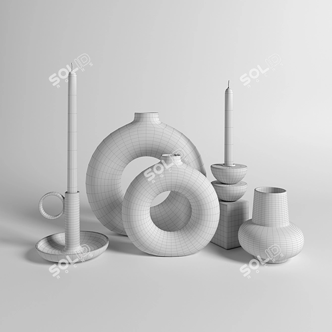 Stylish H&M HOME Decor Set 3D model image 3