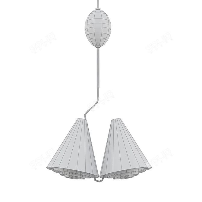 Vintage Danish Ceiling Lamp, 1950s 3D model image 2