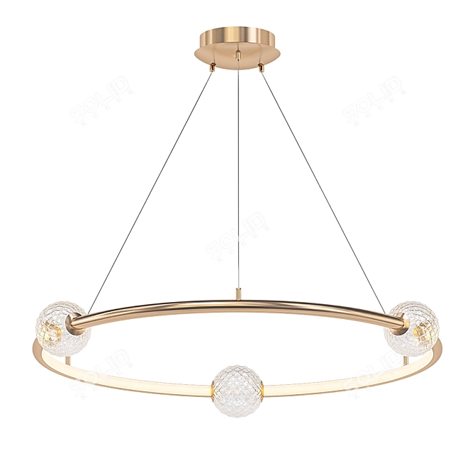 Shimmering Halo Pendant Chandelier 3D model image 1