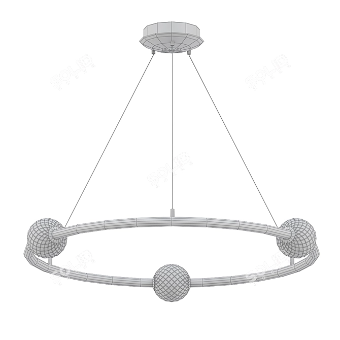 Shimmering Halo Pendant Chandelier 3D model image 2