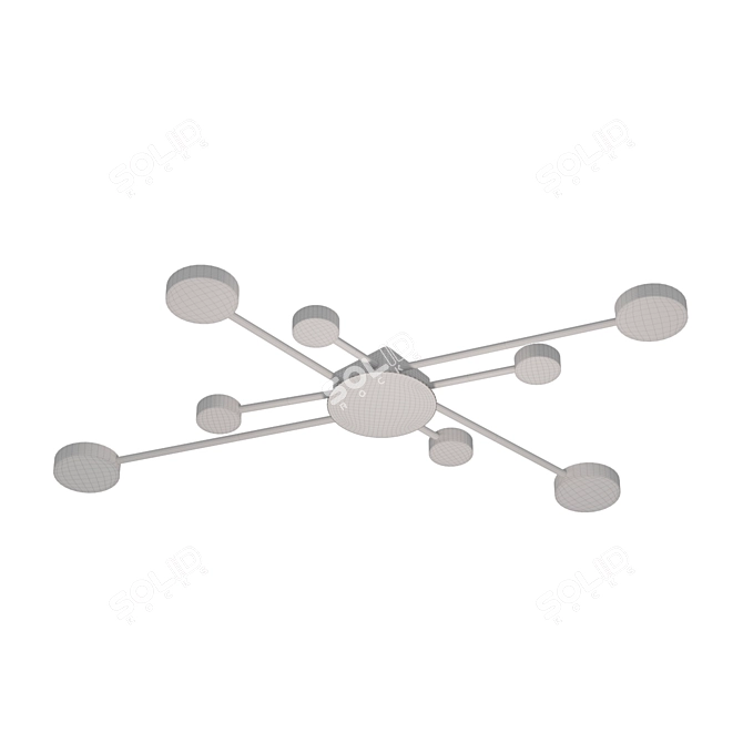 Polar Lights Ceiling Chandelier: Sleek Black Design 3D model image 2