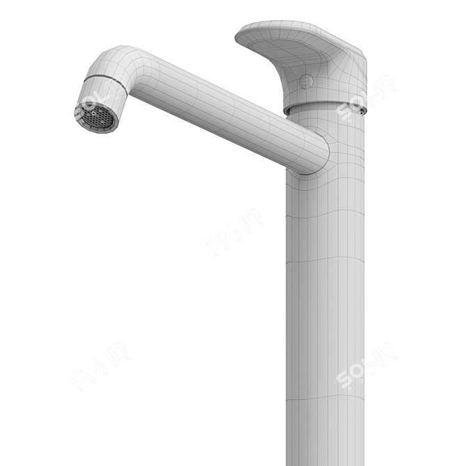 Modern Floor-mounted Single Lever Mixer - Cisal Lineaviva 3D model image 2