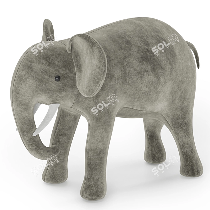 Cuddly Elephant: Interior Decoration & Toy 3D model image 5