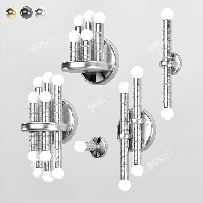 Sophisticated Meurice Wall Light 3D model image 3