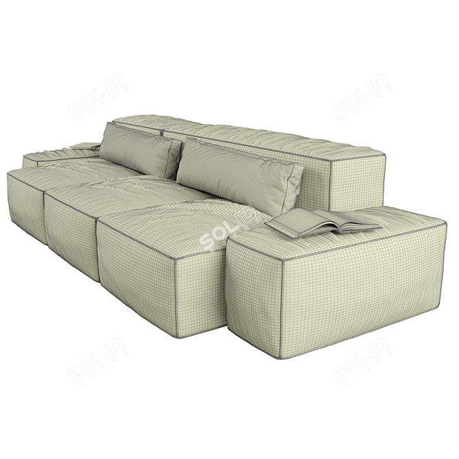 Contemporary Living Divani Sofa - Stylish & Spacious 3D model image 3