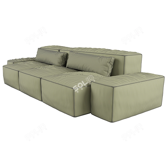 Contemporary Living Divani Sofa - Stylish & Spacious 3D model image 7