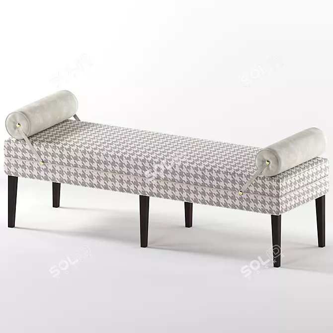Elegant Upholstered Couch 3D model image 1