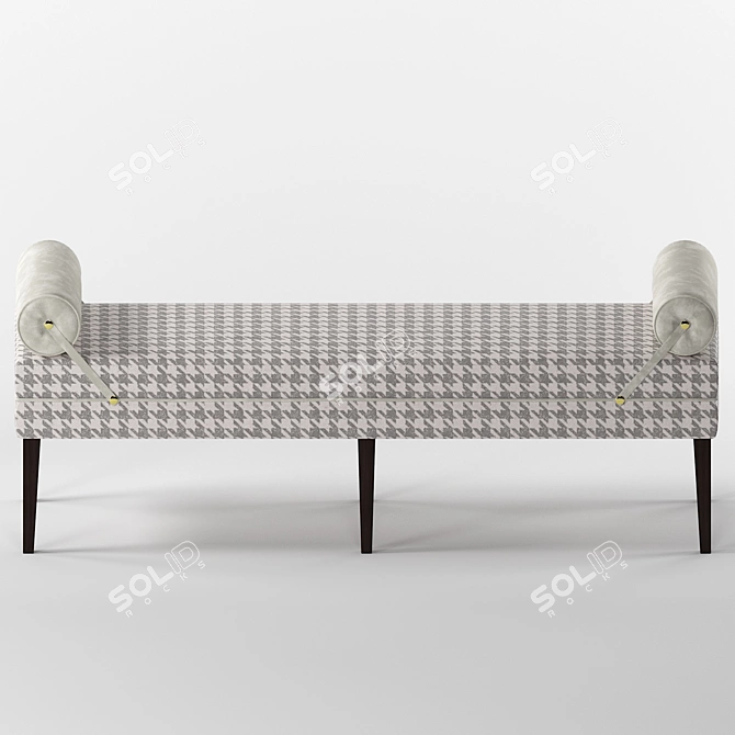 Elegant Upholstered Couch 3D model image 2