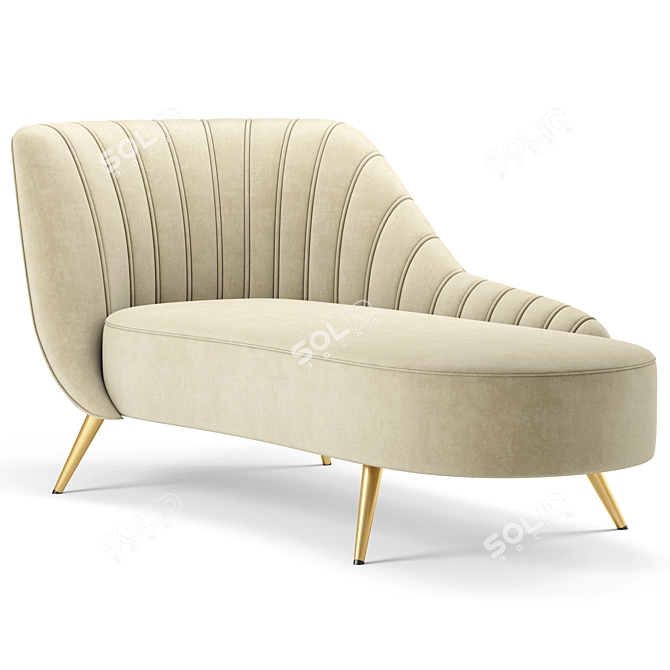 Luxurious Margo Chaise: Elevated Comfort 3D model image 1