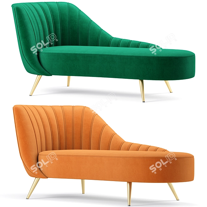 Luxurious Margo Chaise: Elevated Comfort 3D model image 3