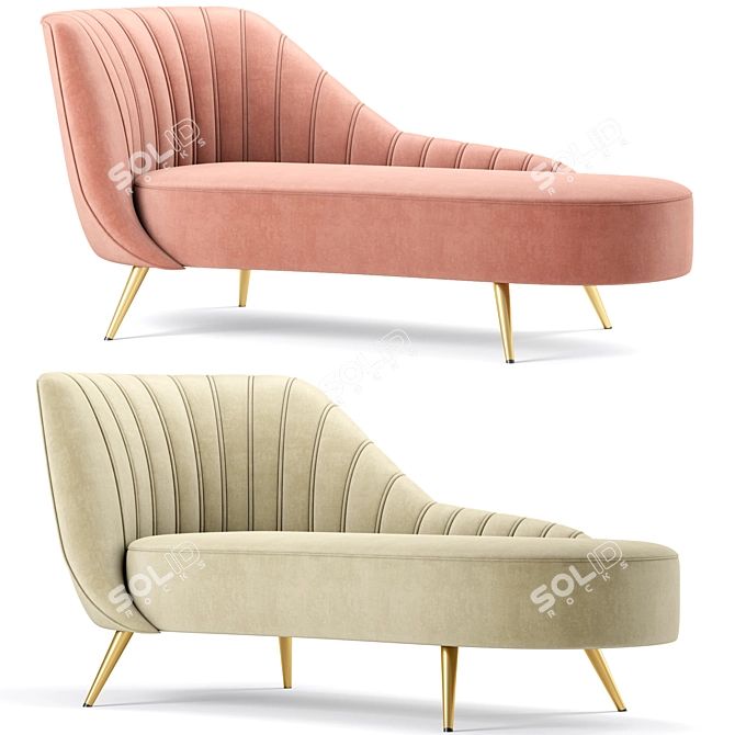 Luxurious Margo Chaise: Elevated Comfort 3D model image 4