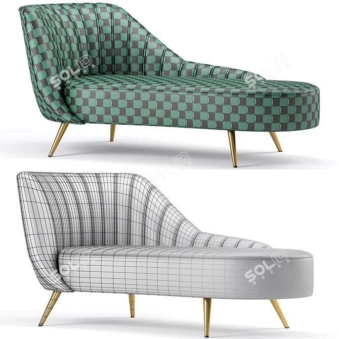 Luxurious Margo Chaise: Elevated Comfort 3D model image 5