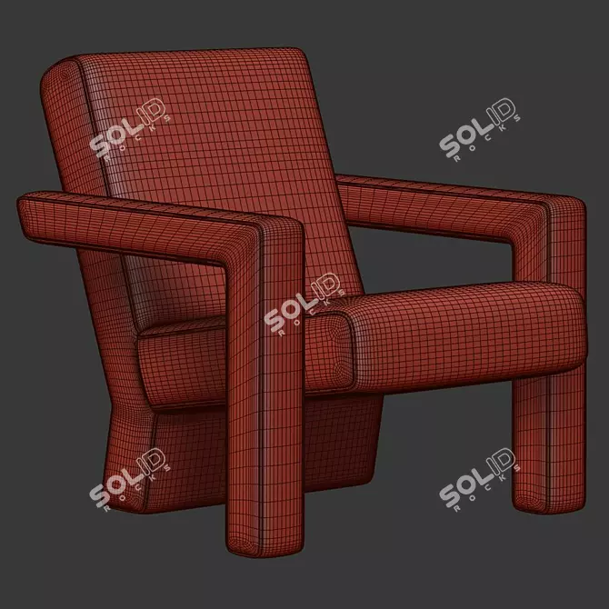 Rietveld Unesco Chair - Timeless Elegance 3D model image 5