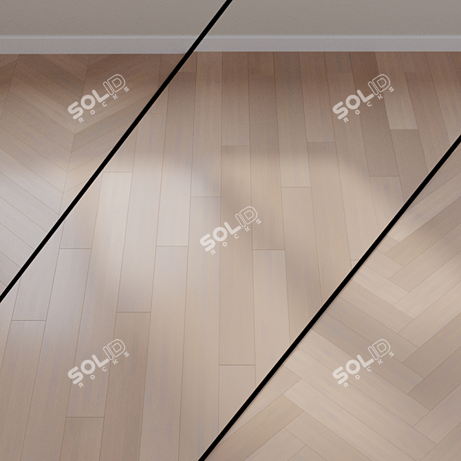 Arctic Bamboo Flooring: Horizontal Layout 3D model image 1