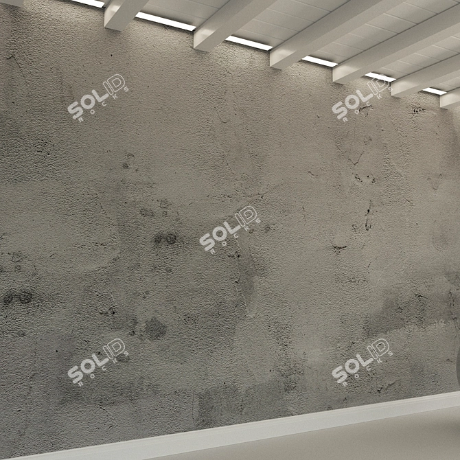 Title: Vintage Concrete Wall Texture 3D model image 2